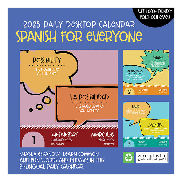 2025 Spanish Words Daily Desktop Calendar TF Publishing Calendars