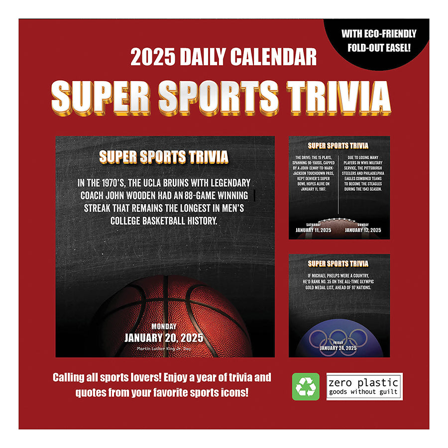 2025 Sports Facts & Trivia Daily Desktop Calendar