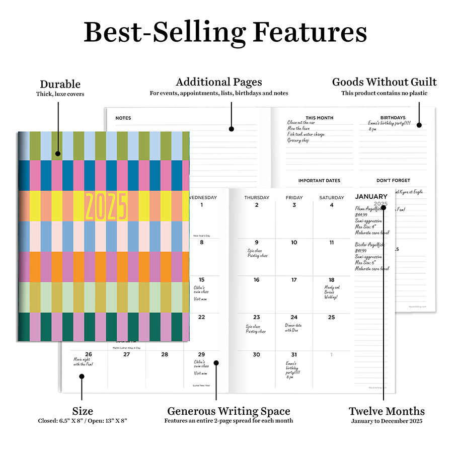 **FINAL SALE** 2025 Color Stacks Medium Monthly Planner - 0