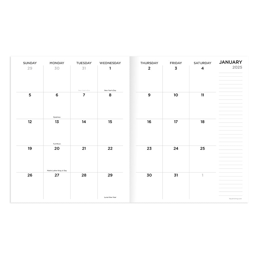 **FINAL SALE**  Grey Forest Medium Monthly Planner