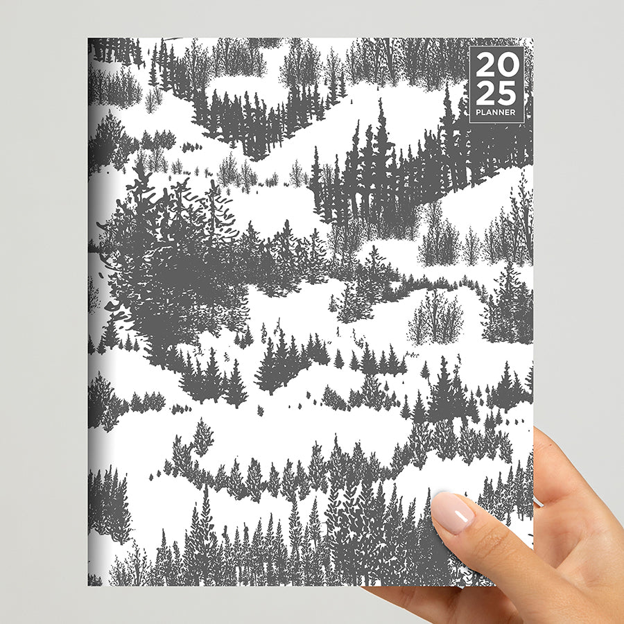 **FINAL SALE**  Grey Forest Medium Monthly Planner