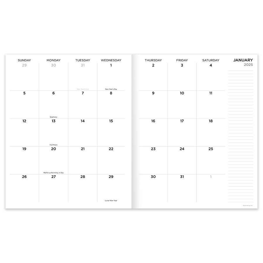 2025 Color Swoops Large Monthly Planner