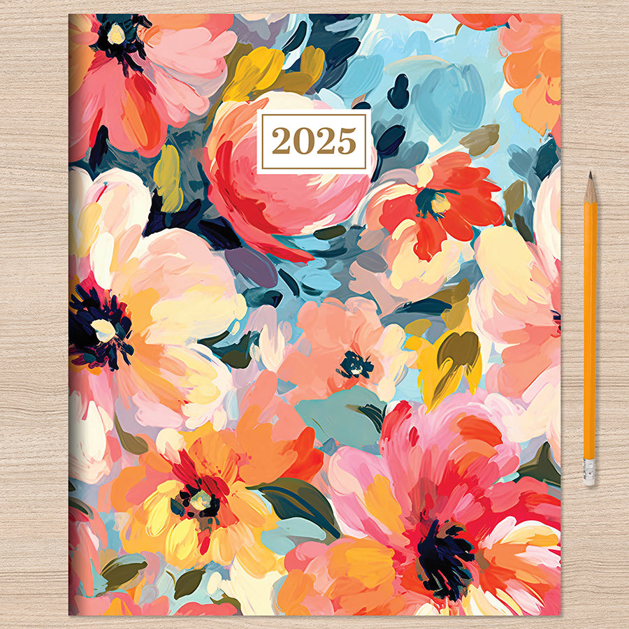 **FINAL SALE** 2025 Impressed Flowers Large Monthly Planner