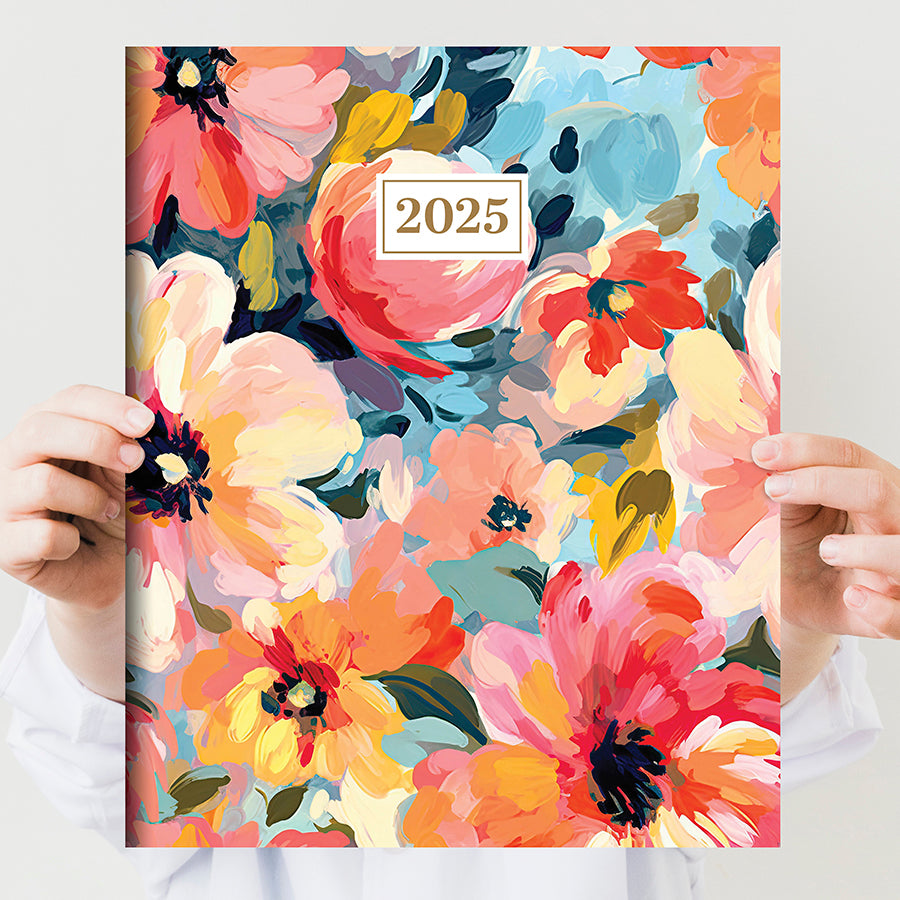 **FINAL SALE** 2025 Impressed Flowers Large Monthly Planner