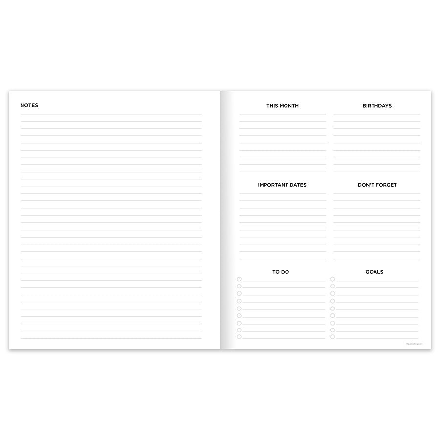 2025 Lemon and Lavender Large Monthly Planner