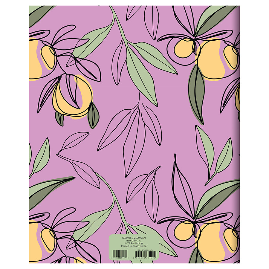 2025 Lemon and Lavender Large Monthly Planner