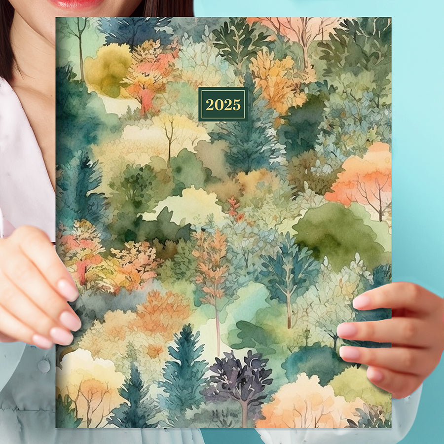 2025 Mural of Trees Large Monthly Planner