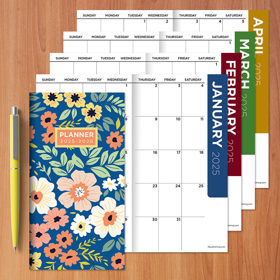 2025-2026 Always in Bloom Small Monthly Pocket Planner - 0