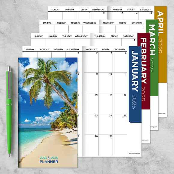 20252026 Beaches Small Monthly Pocket Planner TF Publishing