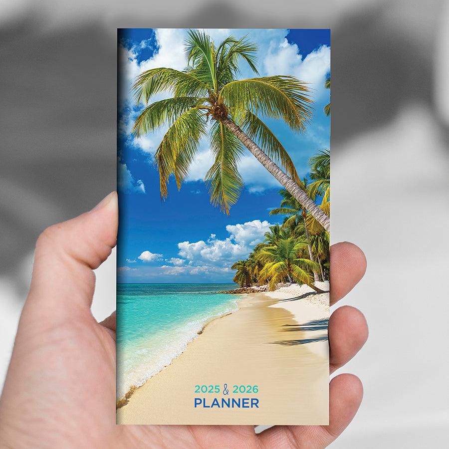 2025-2026 Beaches Small Monthly Pocket Planner