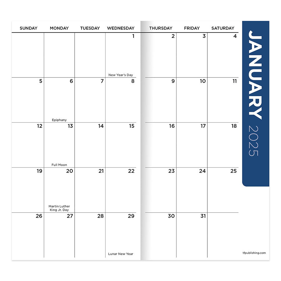 2025-2026 Blueberry Small Monthly Pocket Planner