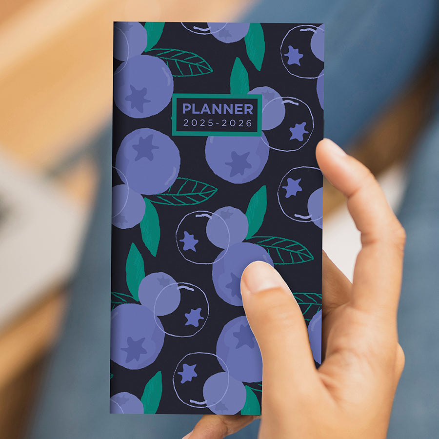 2025-2026 Blueberry Small Monthly Pocket Planner