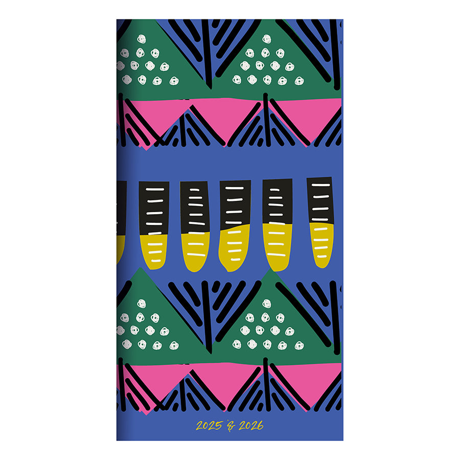 2025-2026 Bright Tribal Small Monthly Pocket Planner