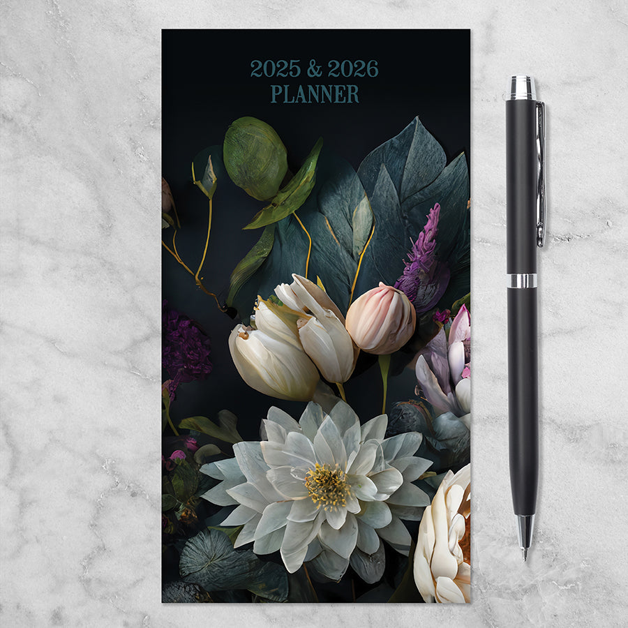 2025-2026 Dutch Flora Small Monthly Pocket Planner