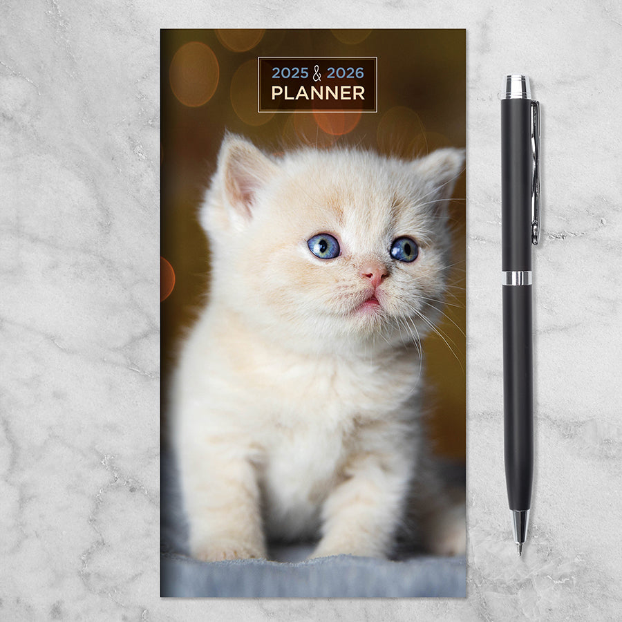 2025-2026 Kitten Small Monthly Pocket Planner