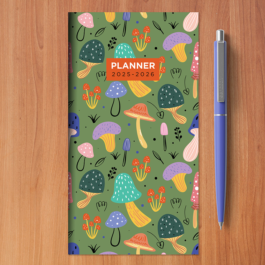 2025-2026 Mushroom Patch Small Monthly Pocket Planner