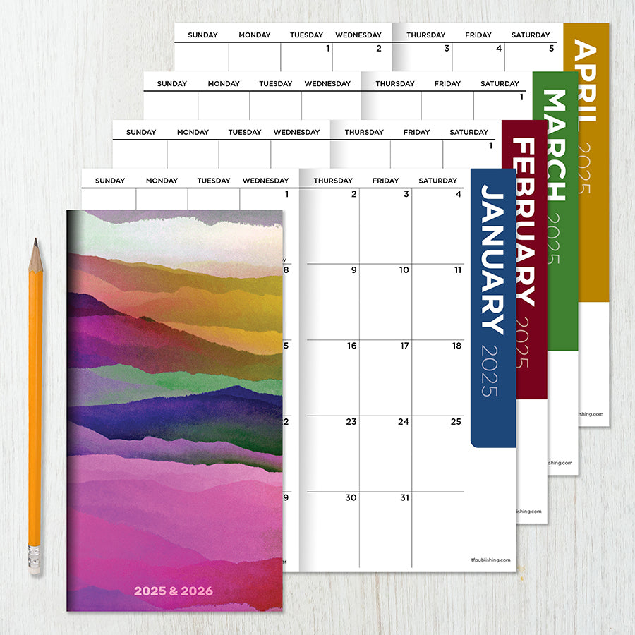 2025-2026 Purple Mountain Majesty Small Monthly Pocket Planner - 0