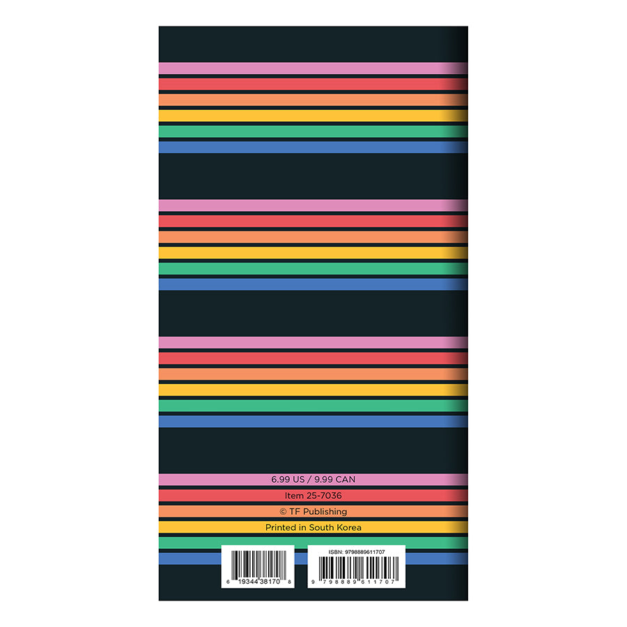 **FINAL SALE** 2025-2026 Retro Stripe Small Monthly Pocket Planner