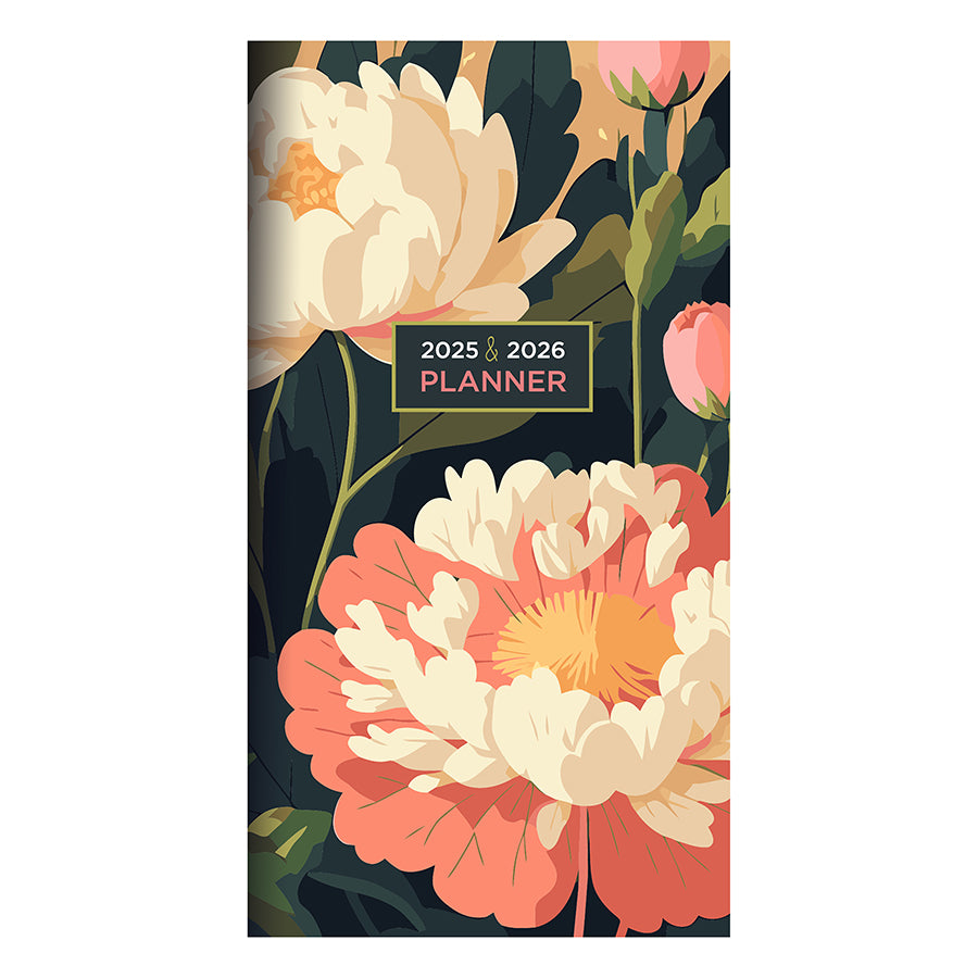 **FINAL SALE** 2025-2026 Spring Peony Small Monthly Pocket Planner