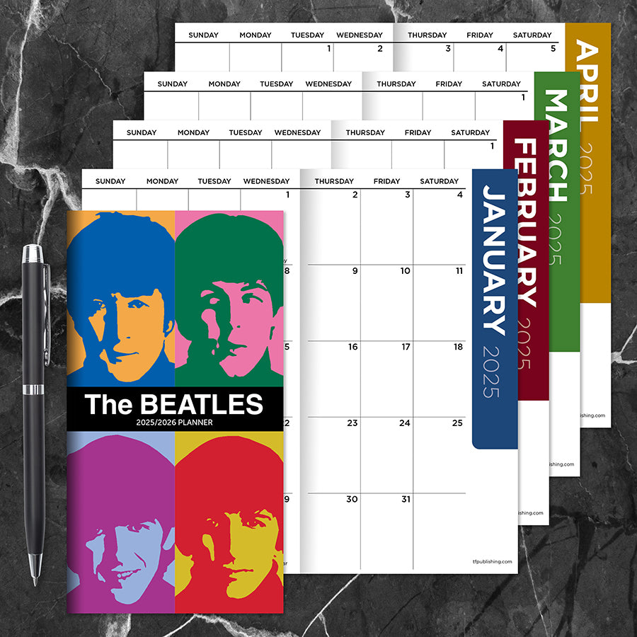 2025-2026 The Beatles Small Monthly Pocket Planner - 0