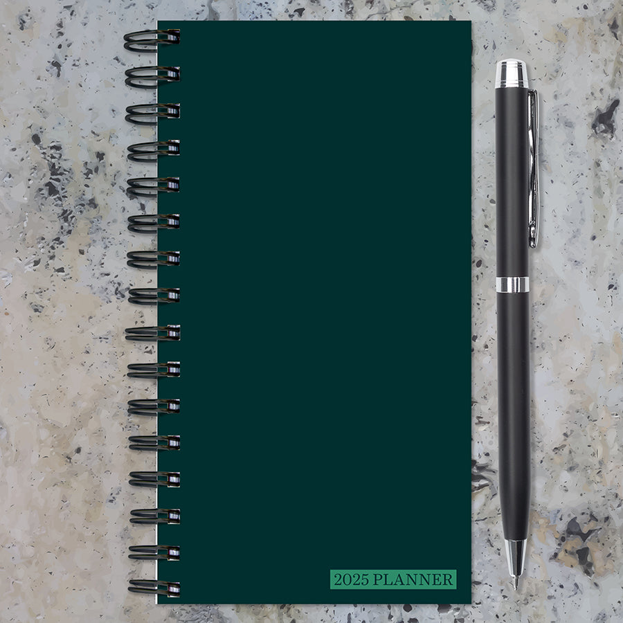 **FINAL SALE**  Deep Jade Small Weekly Monthly Planner