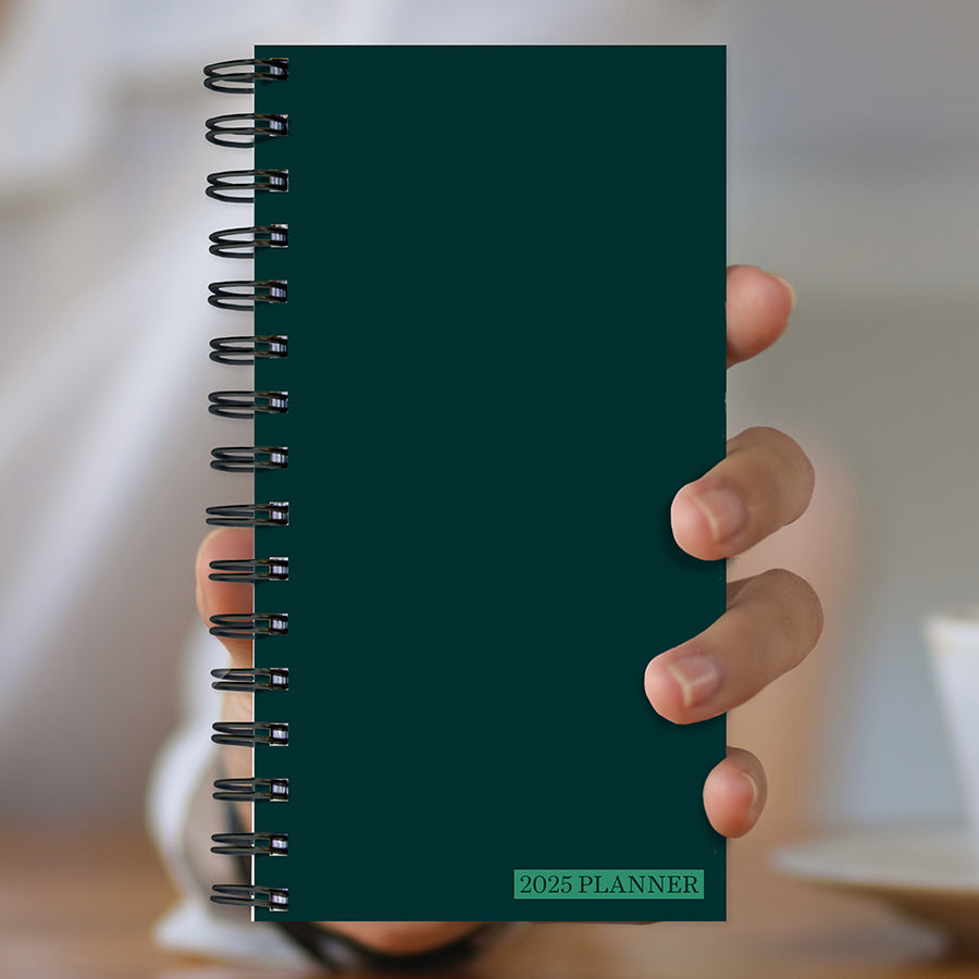 **FINAL SALE**  Deep Jade Small Weekly Monthly Planner