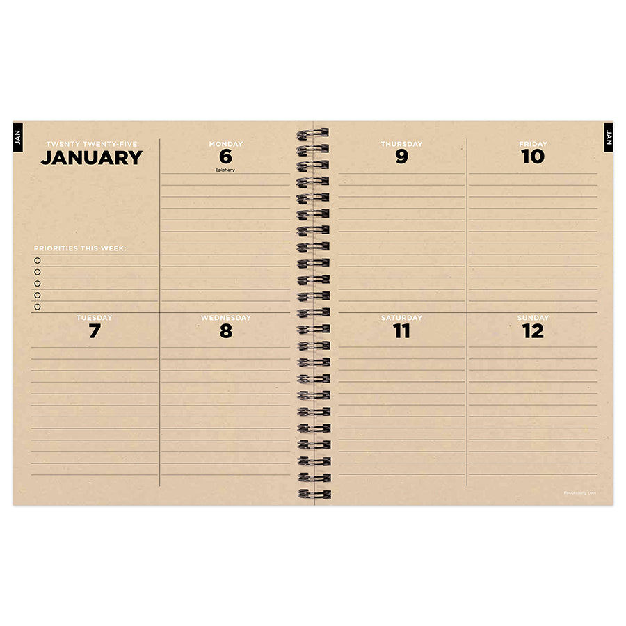 **FINAL SALE**  Big Wave Medium Weekly Monthly Planner