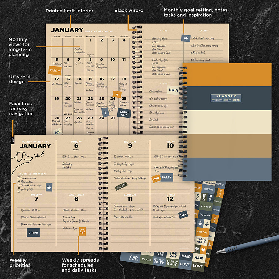 **FINAL SALE**  Element Layers Medium Weekly Monthly Planner - 0