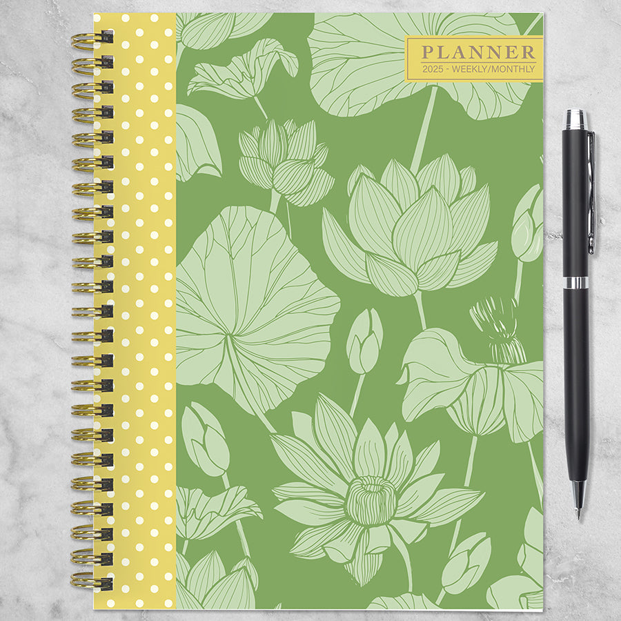 2025 Lotus Medium Weekly Monthly Planner