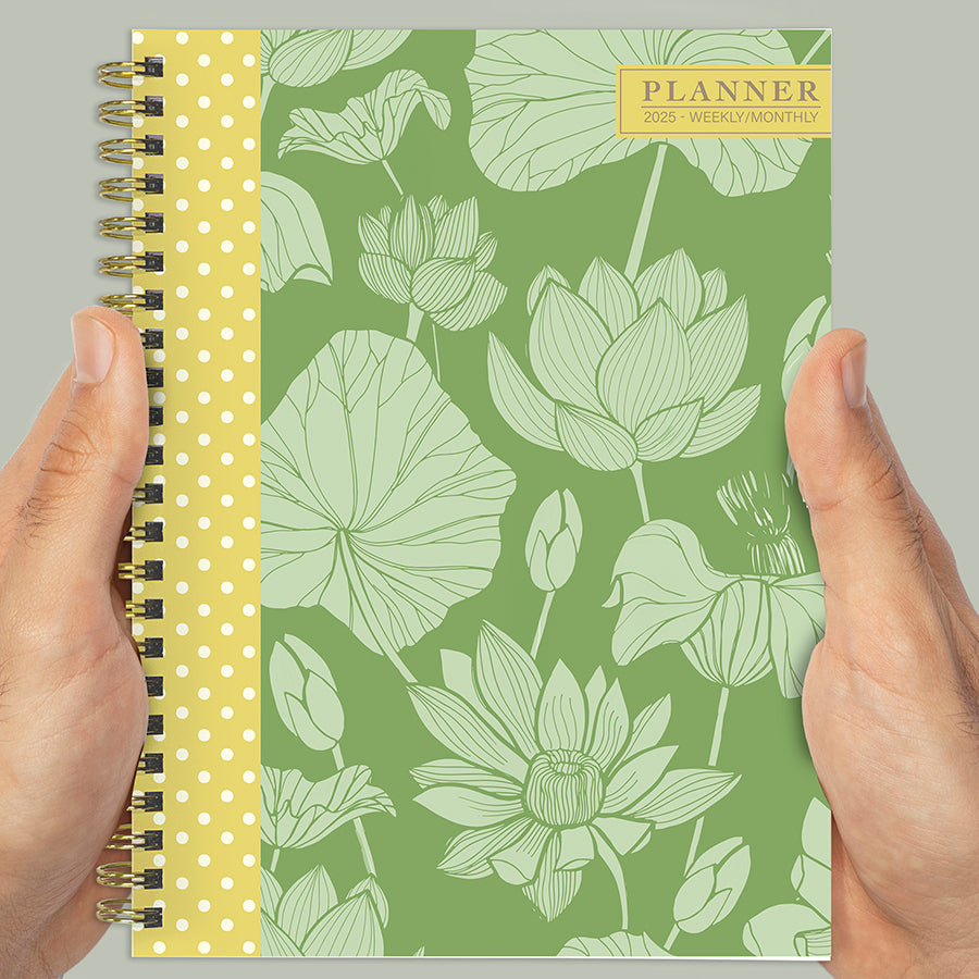 **FINAL SALE**  Lotus Medium Weekly Monthly Planner