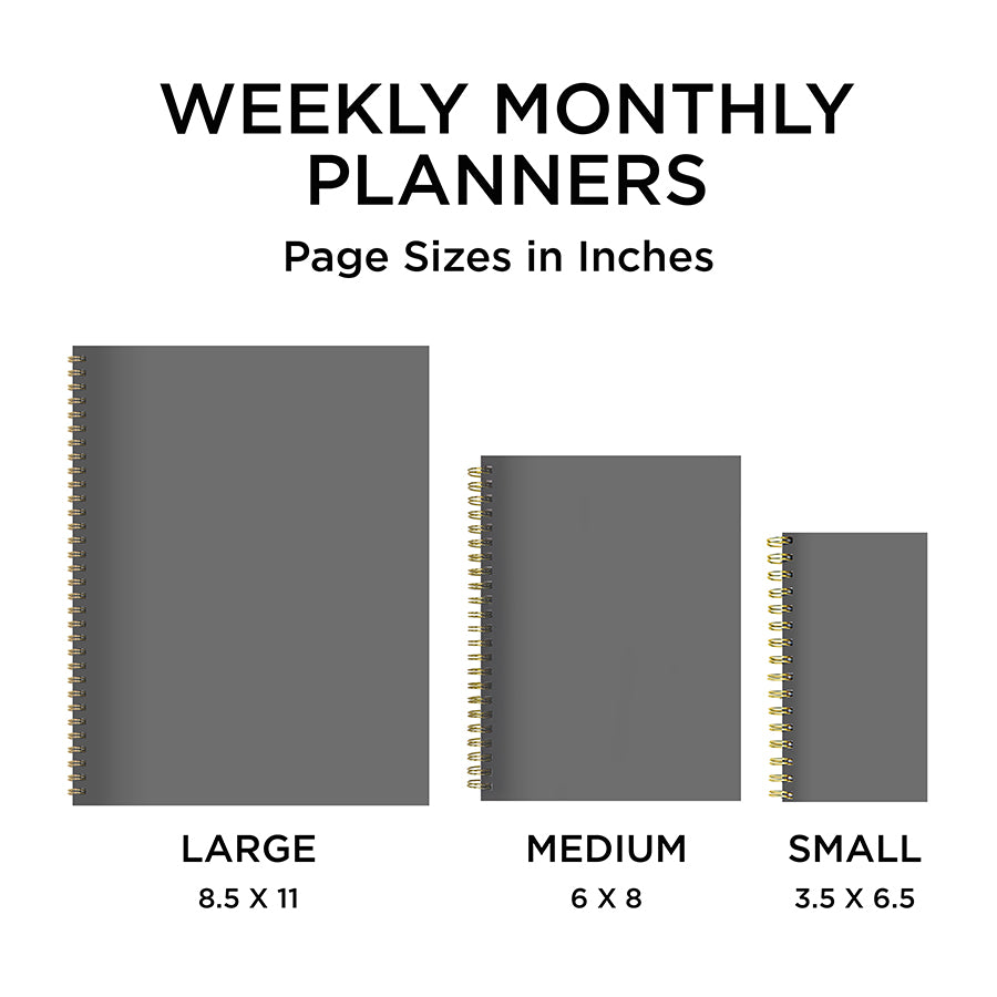 **FINAL SALE**  Aged Leather Medium Weekly Monthly Planner