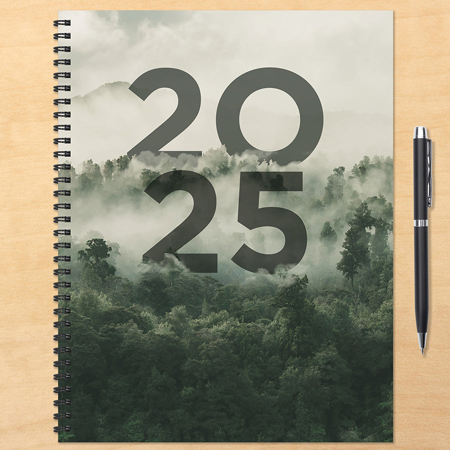 **FINAL SALE** 2025 Forest Mist Large Weekly Monthly Planner