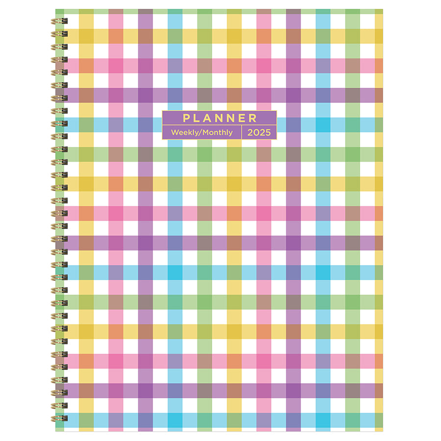 2025 Madras Plaid Large Weekly Monthly Planner