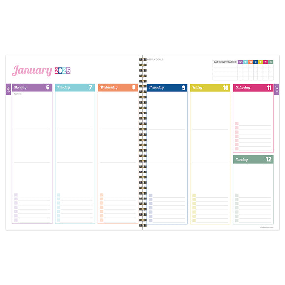 2025 Palms & Sunshine Large Weekly Monthly Planner TF Publishing