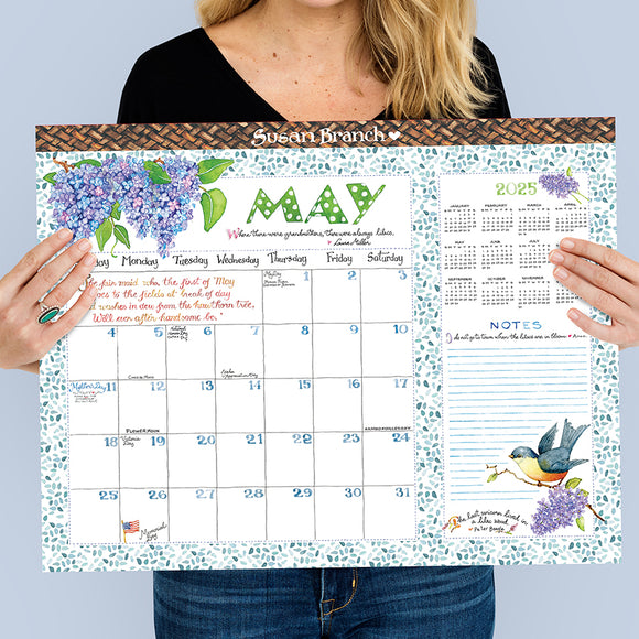 2025 Susan Branch Large Desk Pad Monthly Blotter Calendar TF