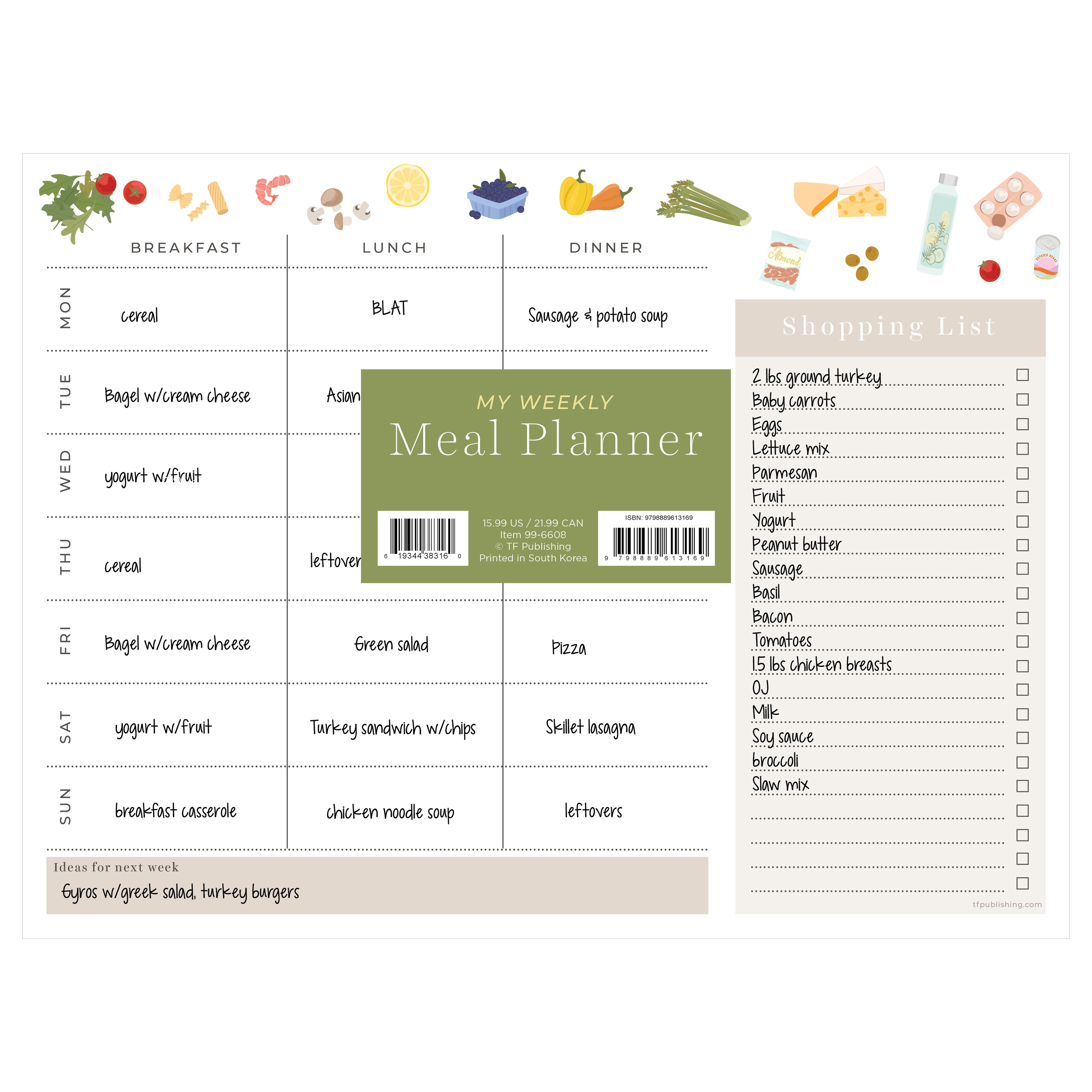 Everyday Essentials Meals & Grocery Planning Pad