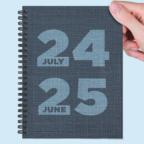 July 2024 June 2025 Denim Medium Weekly Monthly Planner TF