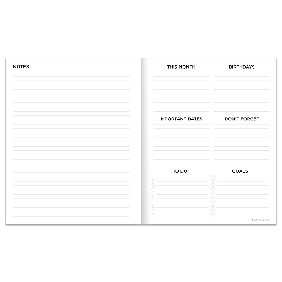 July 2025 - June 2026 Big Bold Medium Monthly Planner