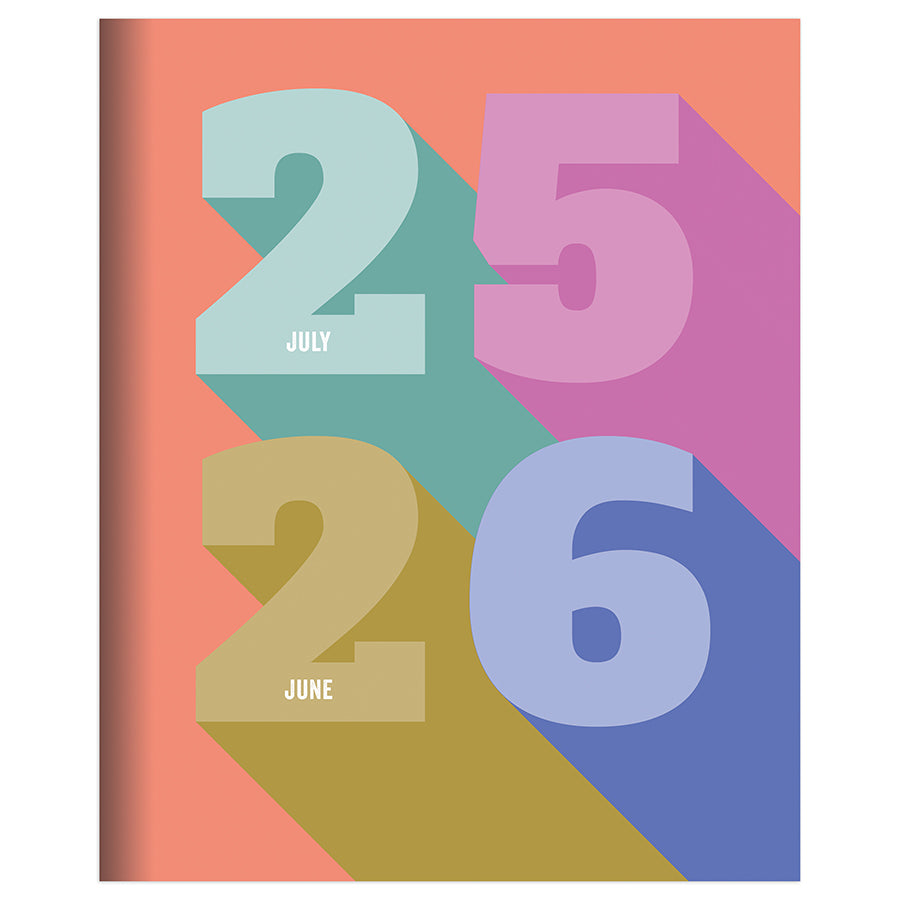 July 2025 - June 2026 Big Bold Medium Monthly Planner