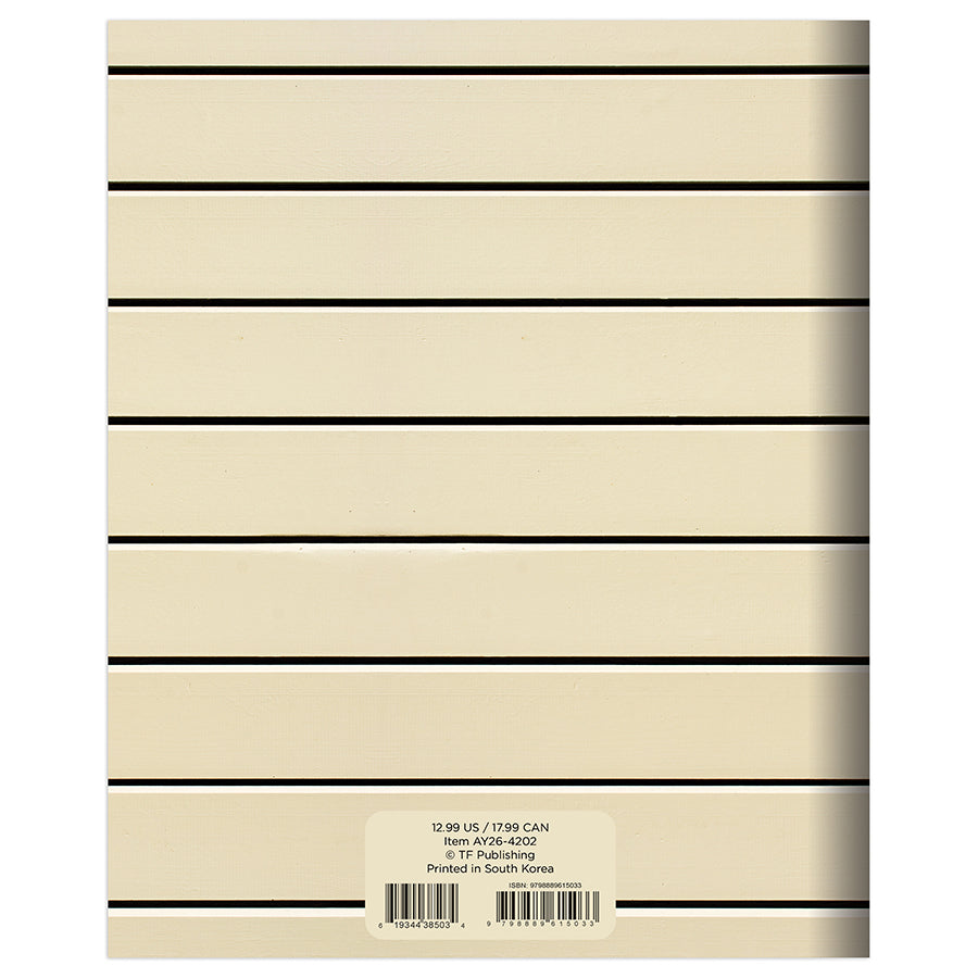 July 2025 - June 2026 Ebony and Ivory Medium Monthly Planner