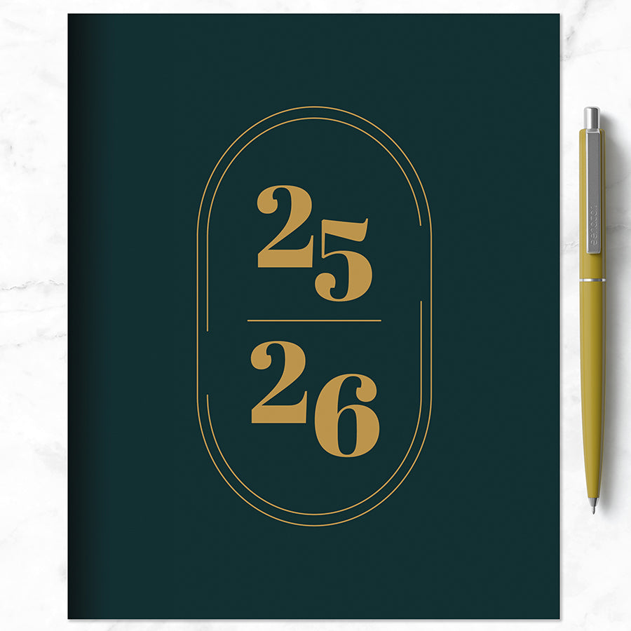 July 2025 - June 2026 Jade Medium Monthly Planner