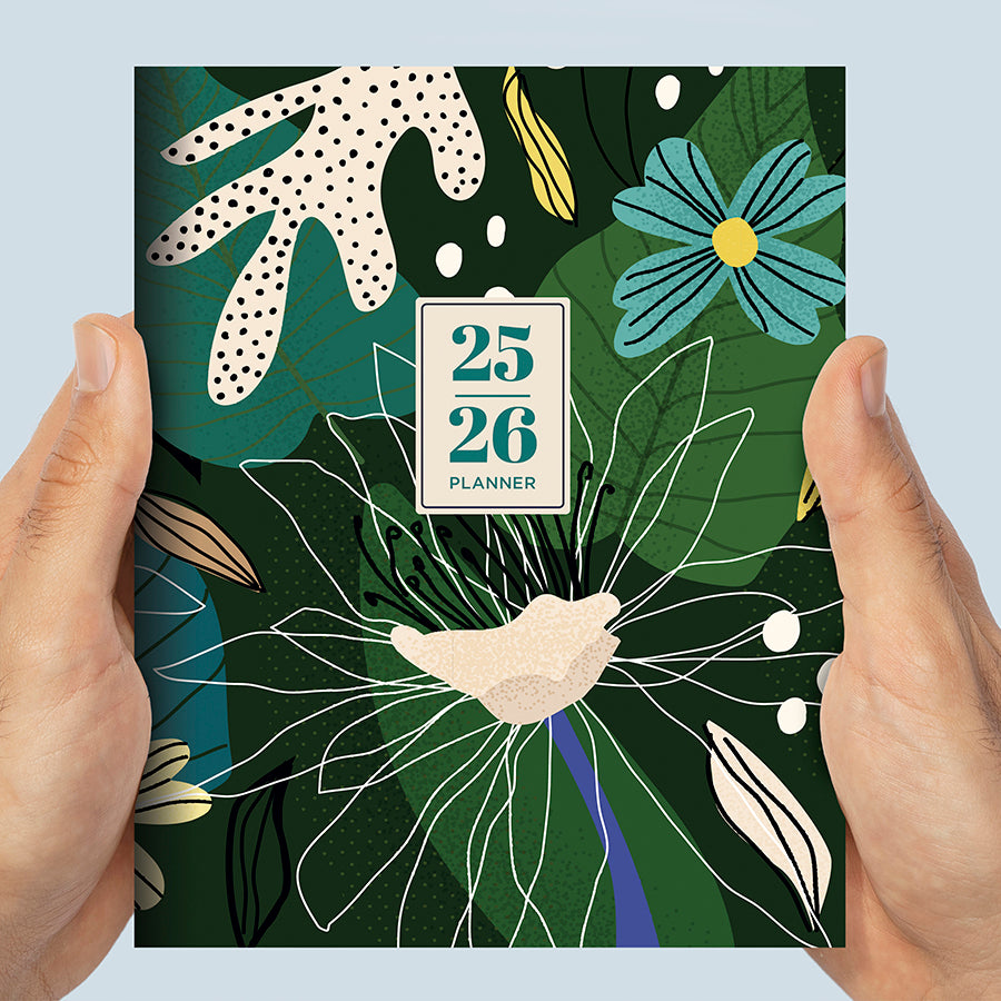 July 2025 - June 2026 Vivid Jungle Medium Monthly Planner