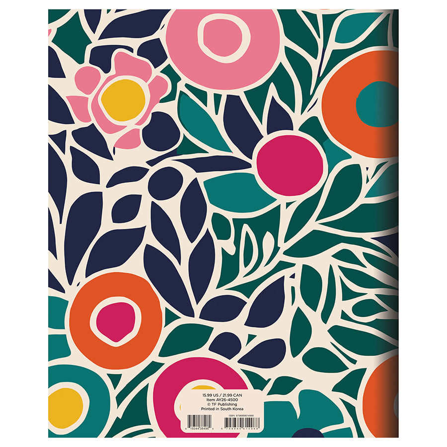 July 2025 - June 2026 Charming Flowers Large Monthly Planner