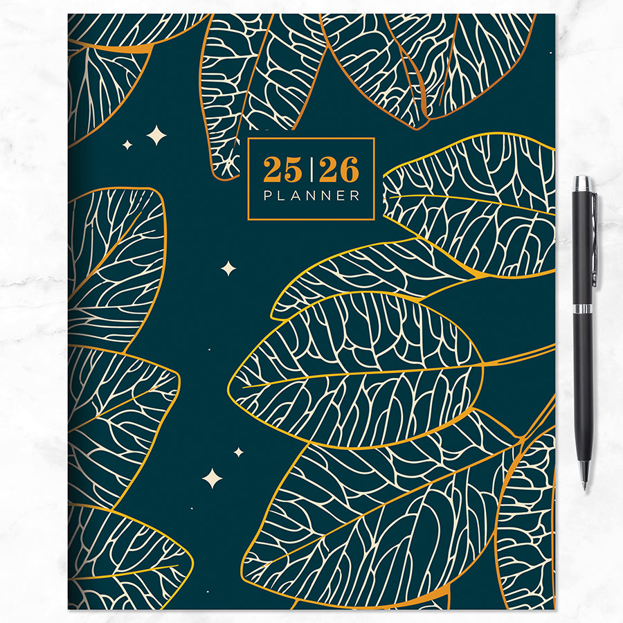 July 2025 - June 2026 Night Foliage Large Monthly Planner