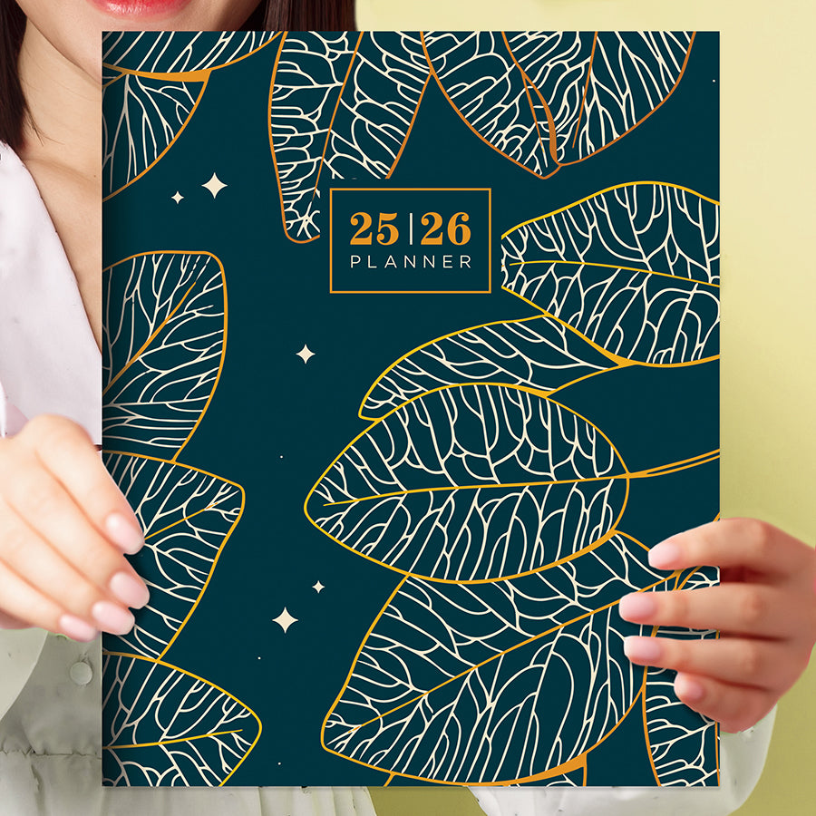 July 2025 - June 2026 Night Foliage Large Monthly Planner