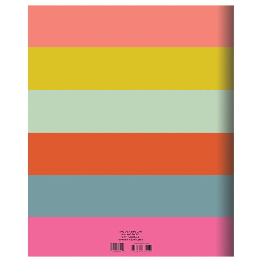 July 2025 - June 2026 Super Stripe Large Monthly Planner