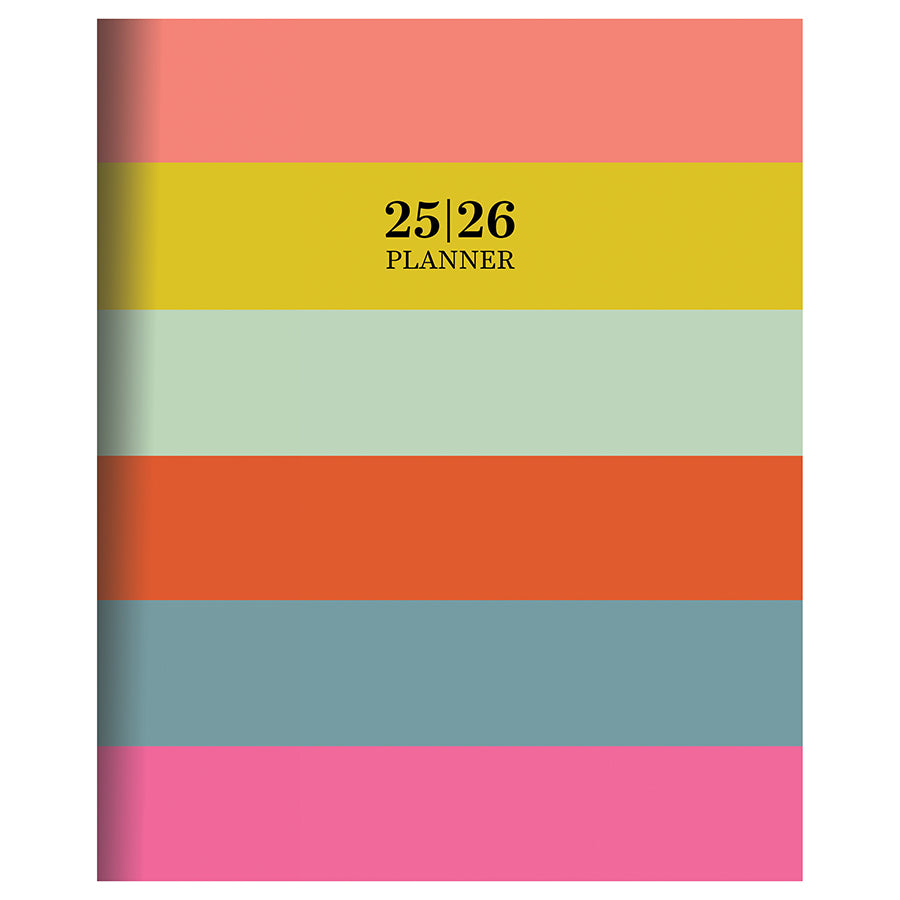 July 2025 - June 2026 Super Stripe Large Monthly Planner