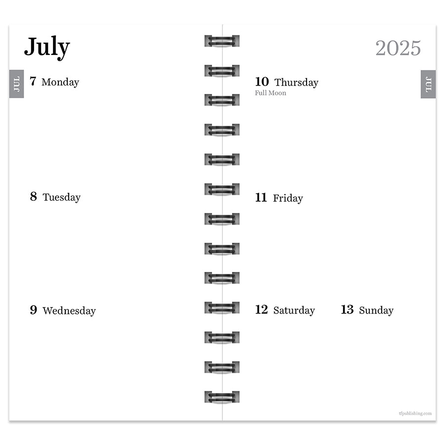 July 2025 - June 2026 Floral Medley Small Weekly Monthly Planner