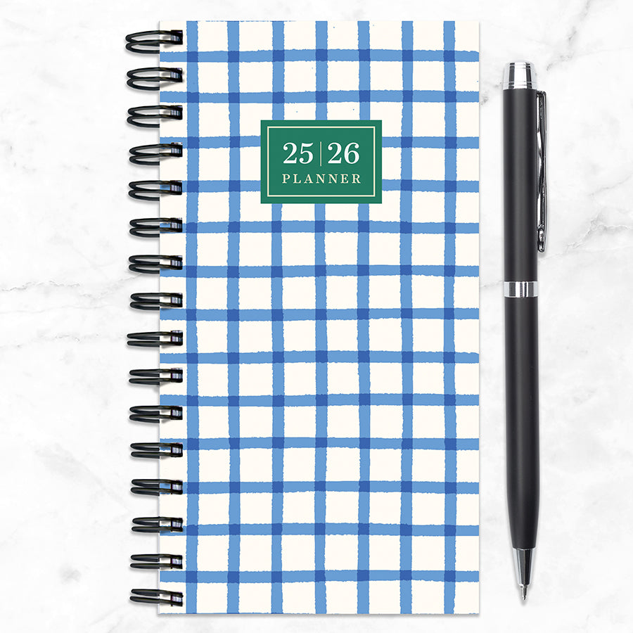 July 2025 - June 2026 Picnic Plaid Small Weekly Monthly Planner