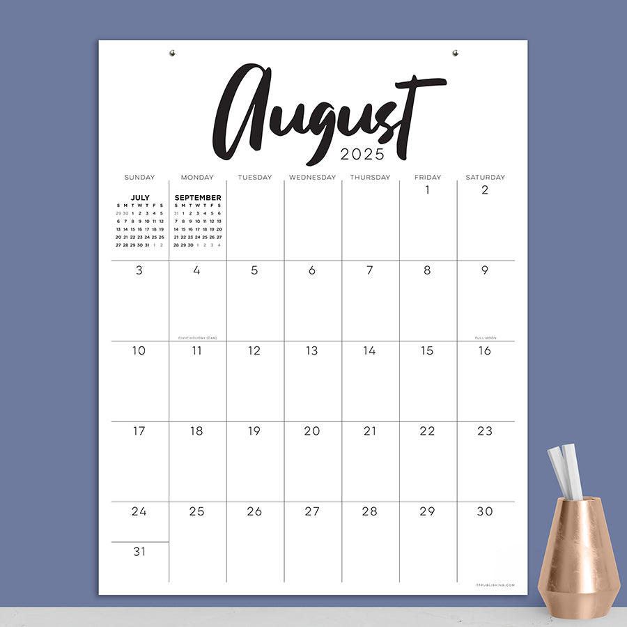 July 2025 - June 2026 Large Art Poster Wall Calendar